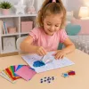 LEAN TOYS Kit Criativo de Arte com Película DIY para Colar com Película Brilhante - Design de Flores