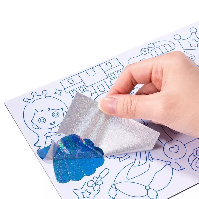 LEAN TOYS Kit Criativo de Arte com Película DIY para Colar com Película Brilhante - Design de Flores