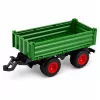 LEAN TOYS Trator Agrícola com Reboque Basculante, Rodas de Borracha, Verde, 1:24