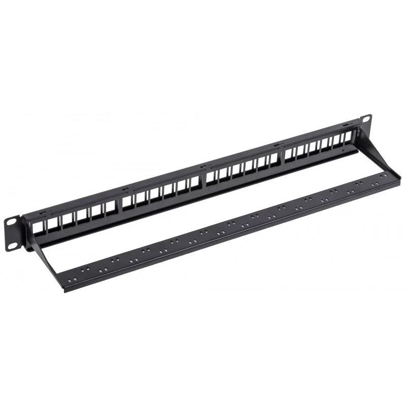 NETRACK 104-20 Painel de ligação Keystone 24 portas 1U 19 polegadas Preto