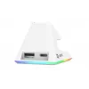 AQIRYS Zephyr rato gaming sem fios, 2,4 GHz + Bluetooth, 26000 DPI, branco