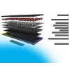 AQIRYS Agena 65% Teclado mecânico sem fios low-profile, switches Gateron Red, preto