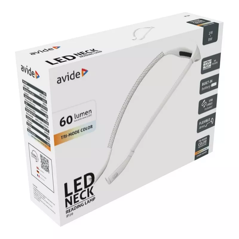 Avide Candeeiro de Pescoço para Leitura, Regulável