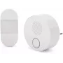 ENTAC Sistema de Campainha sem Fios Botão Cinético com Ficha AC Emissor IP44 Branco