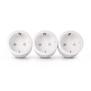 ENTAC Conjunto de Tomadas sem Fios Pack de 3 Branco
