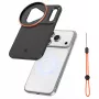 KF Protective Photography Case com suporte de objetiva de 58 mm para Apple iPhone 17 Pro Max - Preto