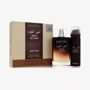 Lattafa Duo Ameer Al Oudh Eau de Parfum 100ml + Parfümspray 50ml Conjunto de presente