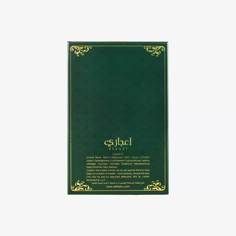 LATTAFA Ejaazi Eau de Parfum Spray 100ml Unissexo Fragrância Amadeirada Âmbar