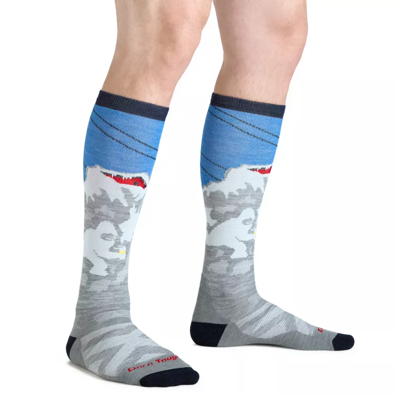 Darn Tough Heady Yeti OTC Midweight with Cushion meias de lã merino - cinzento, tamanho L
