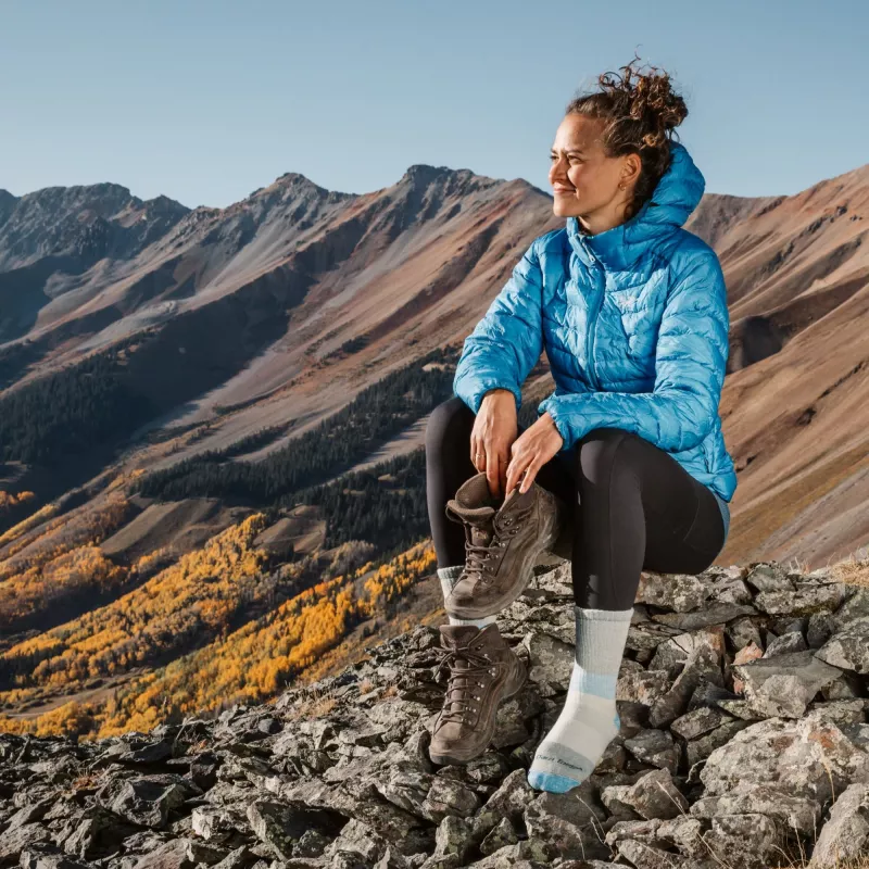 Darn Tough Mountaineering Micro Crew Heavyweight Full Cushion meias para mulher - Reed, tamanho L