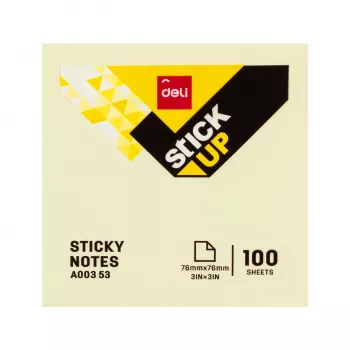 Deli Notas Adesivas Stick Up 100 Folhas Amarelo 76x76 mm