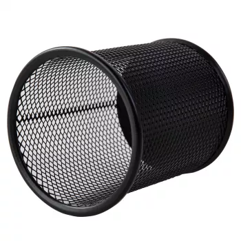Deli Porta-Canetas Redondo em Rede 9,1x9,8x9,8 cm Preto