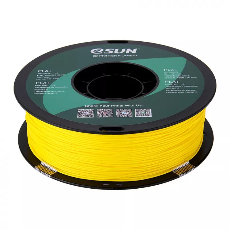 ESUN PLA+ 1,75mm amarelo 1kg filamento para impressora 3D