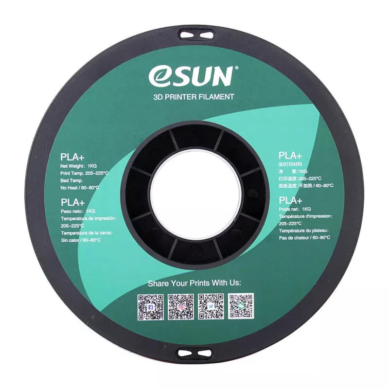 ESUN PLA+ 1,75mm amarelo 1kg filamento para impressora 3D