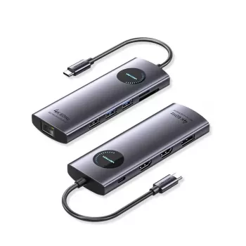 VENTION USB-C docking station 10-em-1 8K 30Hz 100W PD com ecrã LED