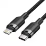 VENTION LALBH cabo USB-C para Lightning 2m preto certificado MFi carregamento rápido
