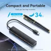 VENTION hub USB-C para USB 3.2 Gen 2 com 100W PD, 0,15m, preto