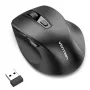 Vention KTMB0 rato ótico sem fios dual-mode 2.4GHz + Bluetooth 5.1, 6 botões, 800-2400 DPI, preto