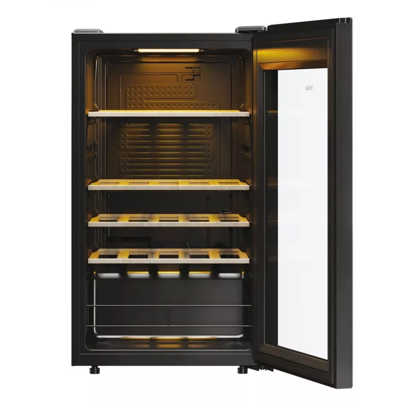 Haier HWS34GGH1 Wine Bank 50 Série 3 Garrafeira com compressor de instalação livre preto 34 garrafas