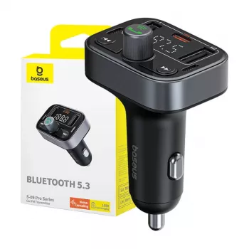 Baseus S-09 Pro transmissor FM Bluetooth (preto)