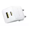 Carregador de parede Baseus Palm 30W USB-C USB-A Branco Ficha EU