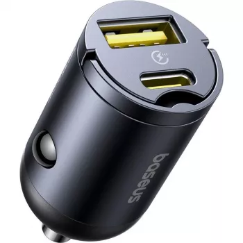 Carregador de parede Baseus Tiny Star 30W USB-A USB-C Preto