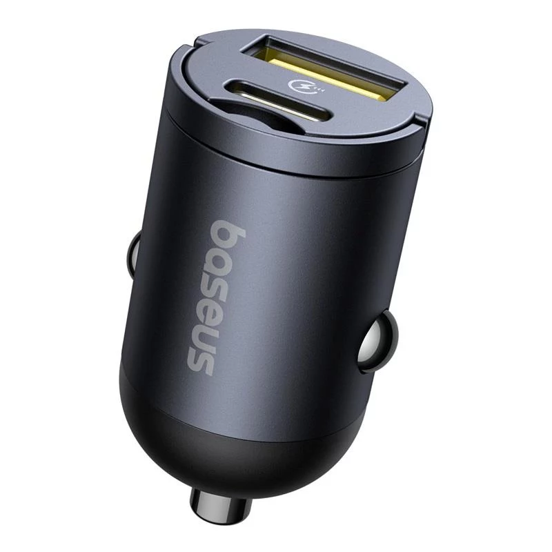 Carregador de parede Baseus Tiny Star 30W USB-A USB-C Preto