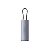 Hub USB-C Baseus Metal Gleam 7 em 1 HDMI 4K 60Hz 3x USB 3.0 USB-C PD SD microSD cinzento