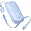 Baseus EnerFill FC21 Qpow 3 Ultra 10000 mAh 45W Power Bank com cabo USB-C/Lightning removível - azul