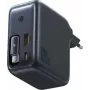 Baseus EnerCore CJ11 Fonte de alimentação GaN 100W com cabo USB-C retrátil, 2 conectores USB-C e 1 conector USB-A, preto