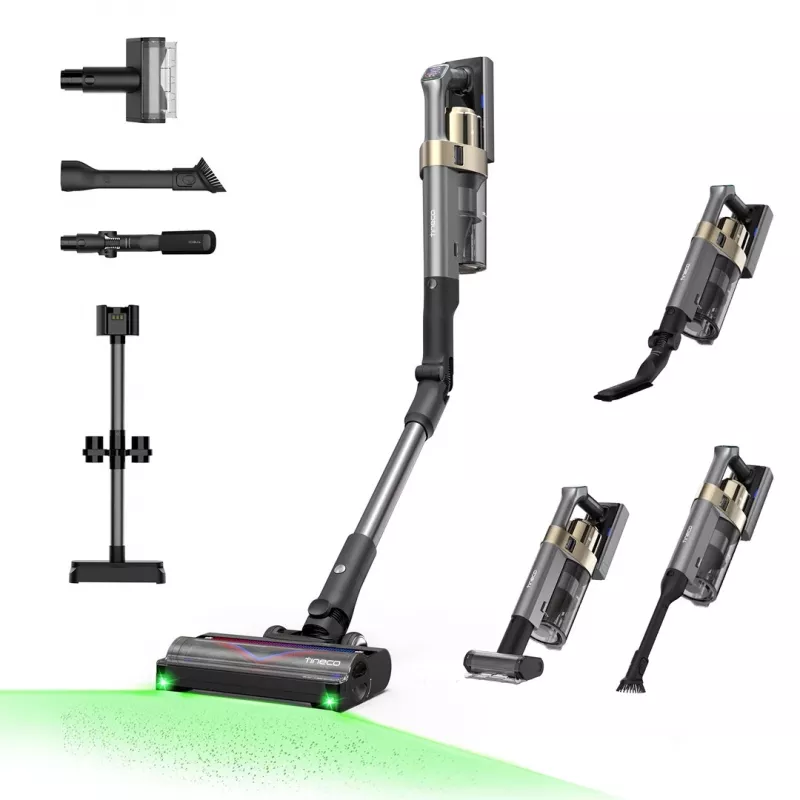 Aspirador vertical com bateria Tineco Pure One A90S com tecnologia de sensor inteligente iLoop, 120 AW, 40 min de autonomia, filtro HEPA, ecrã LED
