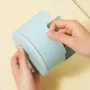 Porta-canetas Deli LonGreen 12x12x11 cm azul-claro