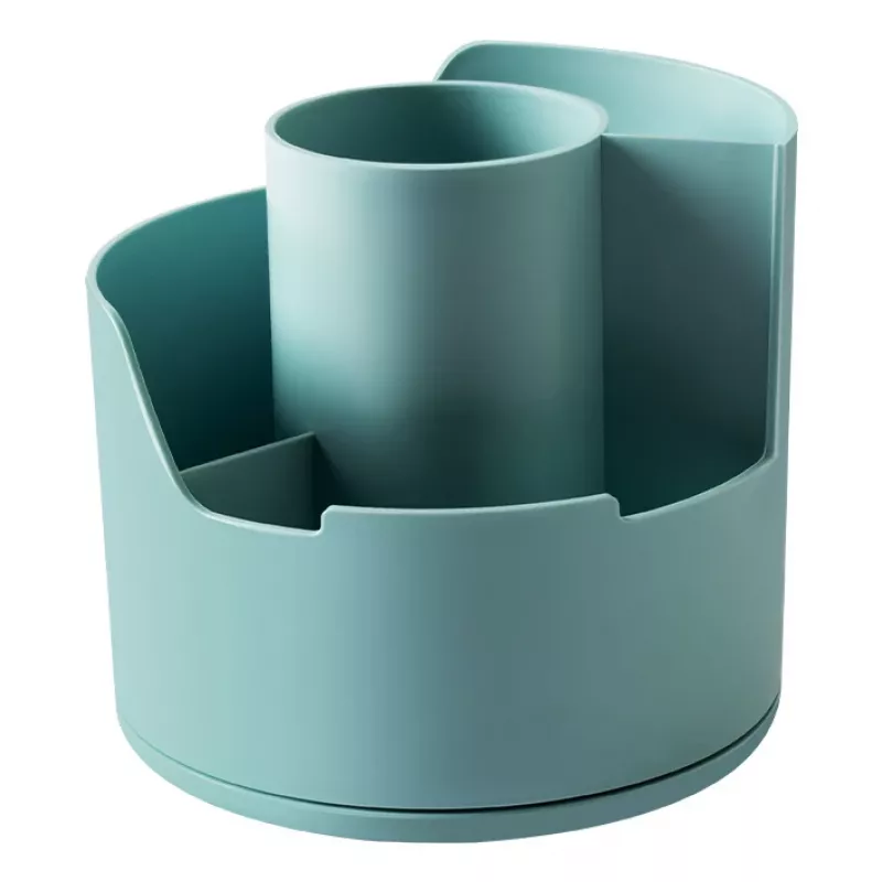 Porta-canetas Deli LonGreen 12x12x11 cm azul-claro