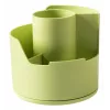 Porta-canetas Deli LonGreen verde-lima 12x12x11 cm