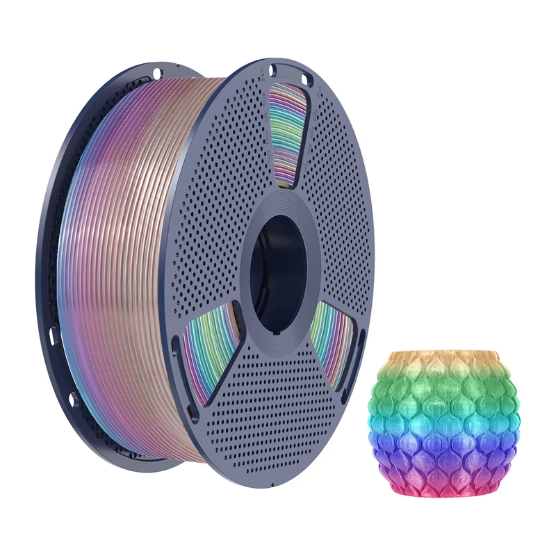 Filamento SUNLU PLA Transparent Rainbow 1,75 mm 1 kg para impressora 3D