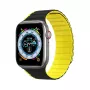 Pulseira magnética Dux Ducis para Apple Watch SE, Series 9, 8, 7, 6, 5, 4, 3, 2, 1 (41, 40, 38 mm) versão LD - preto-amarelo