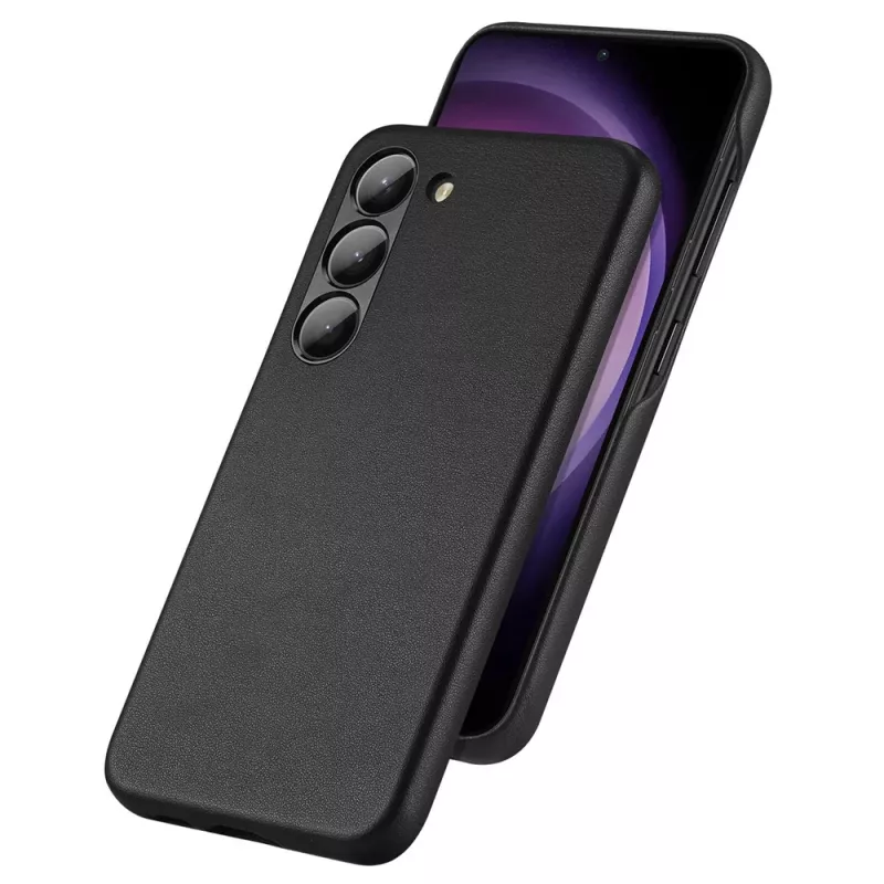 Capa Dux Ducis Grit para Samsung Galaxy S23+ - parte traseira elegante em pele sintética - preto