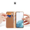 Capa tipo carteira Dux Ducis Hivo para Samsung Galaxy S23+ com bloqueio RFID, suporte, castanho