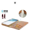Capa tipo carteira Dux Ducis Hivo para Samsung Galaxy S23+ com bloqueio RFID, suporte, castanho