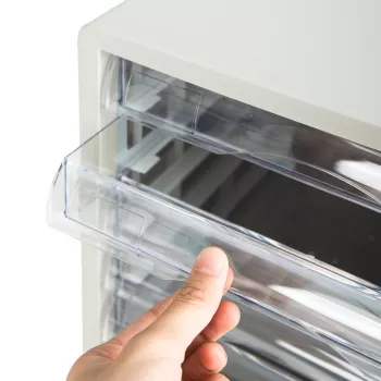 Unidade de gavetas de secretária Deli 5 gavetas 27,5x34x26 cm cinzento-claro