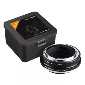 K&F Concept Adaptador de Objetiva Canon FD para Canon RF (Preto)
