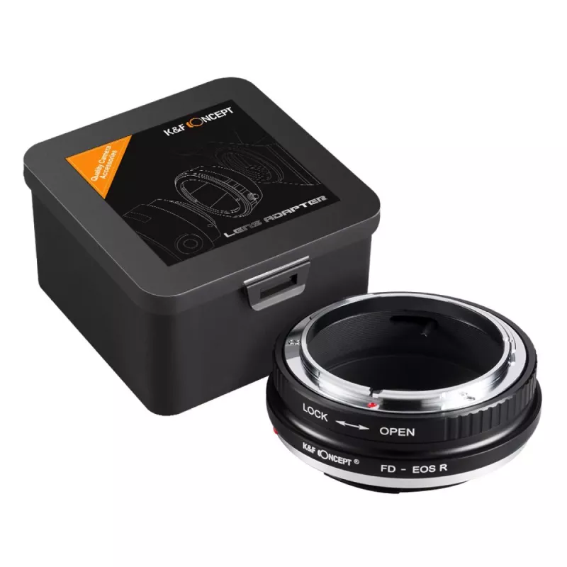 K&F Concept Adaptador de Objetiva Canon FD para Canon RF (Preto)