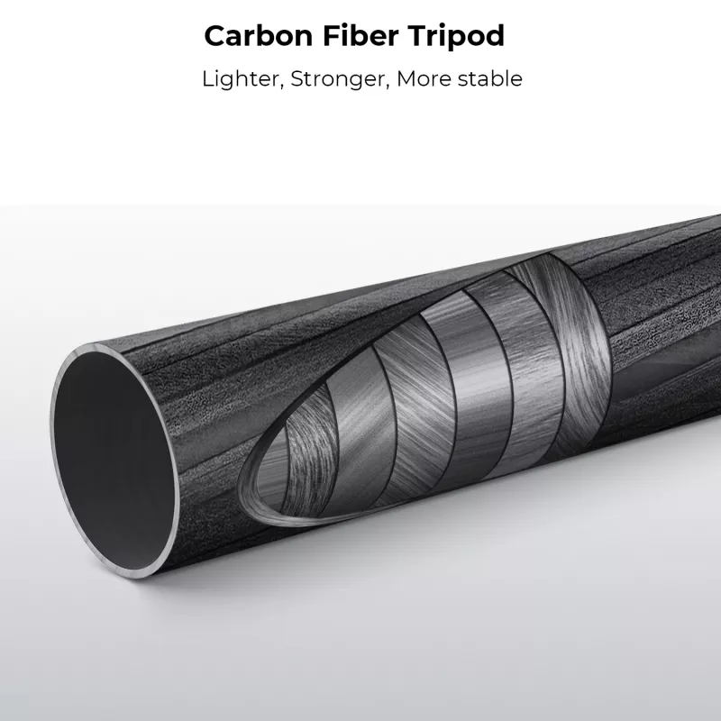 Tripé de fibra de carbono K&F Concept 172cm 10kg com monopé D255C4+BH-28L KF09.093V2