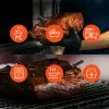 Termómetro de cozinha inteligente Meatmeet Pro com app Bluetooth/WiFi para grelhador, forno, fumador - preto