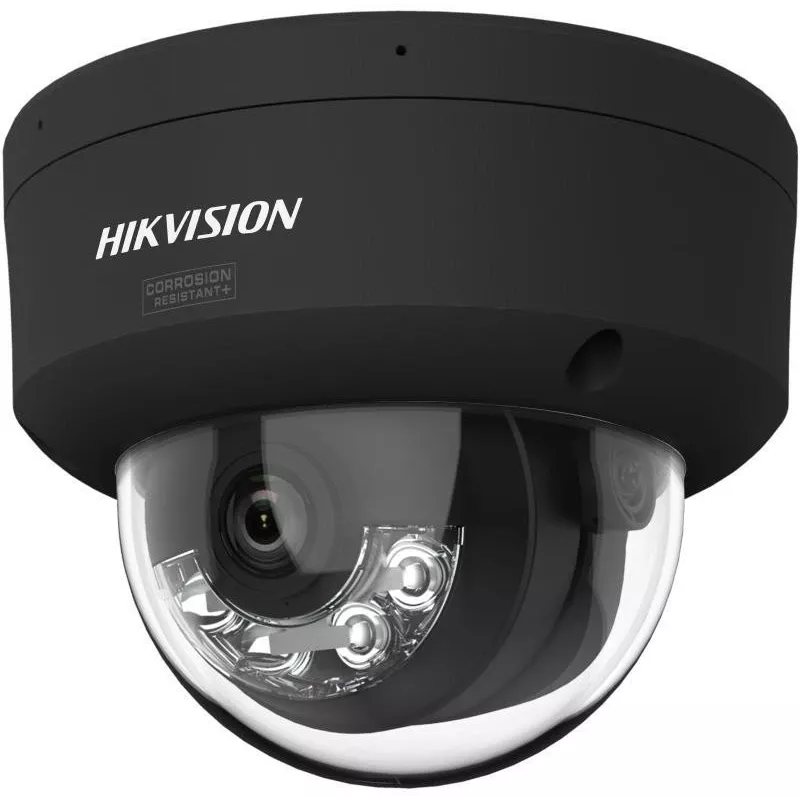Câmara mini dome fixa 8 MP com Smart Hybrid Light e ColorVu Hikvision DS-2CD2187G3-LIS2UY 2.8mm preta