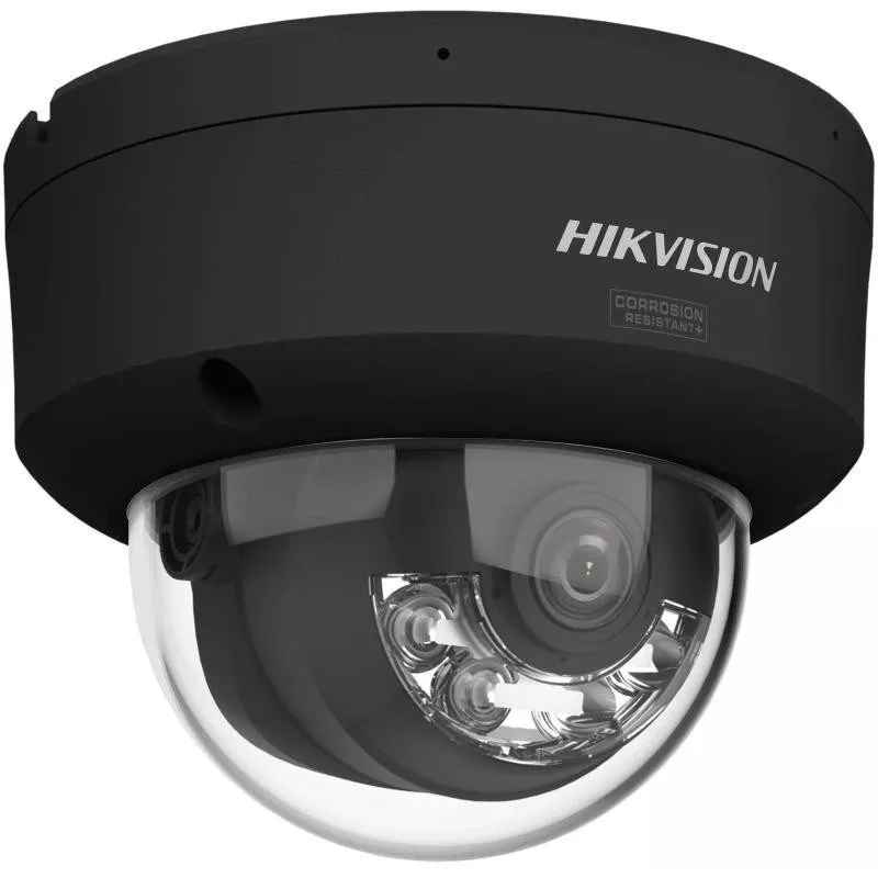 Câmara mini dome fixa 8 MP com Smart Hybrid Light e ColorVu Hikvision DS-2CD2187G3-LIS2UY 2.8mm preta
