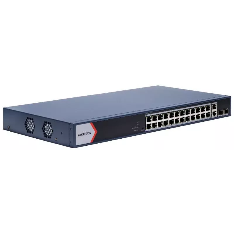 Hikvision DS-3E1528P-EI Switch gerido Gigabit PoE+ 24 portas