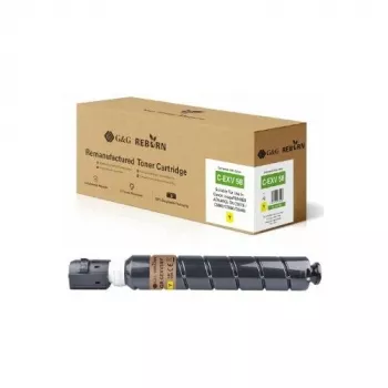 Tinteiro de toner compatível G&G Reborn para Canon C-EXV58 (3766C002) amarelo