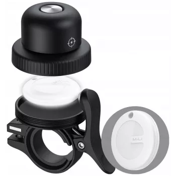 Campainha inteligente para bicicleta MiLi MiBell AND com alarme antifurto e localização GPS, preta