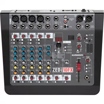 Allen & Heath ZEDi-10FX misturadora de 10 canais com interface de áudio USB e efeitos
